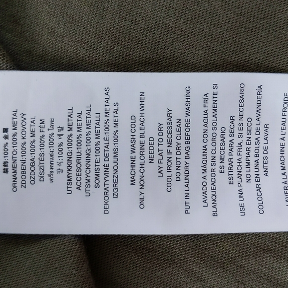 Michael Michael Kors Lace Up Grommet Open Sleeve Modal Top OX Green - Picture 13 of 16